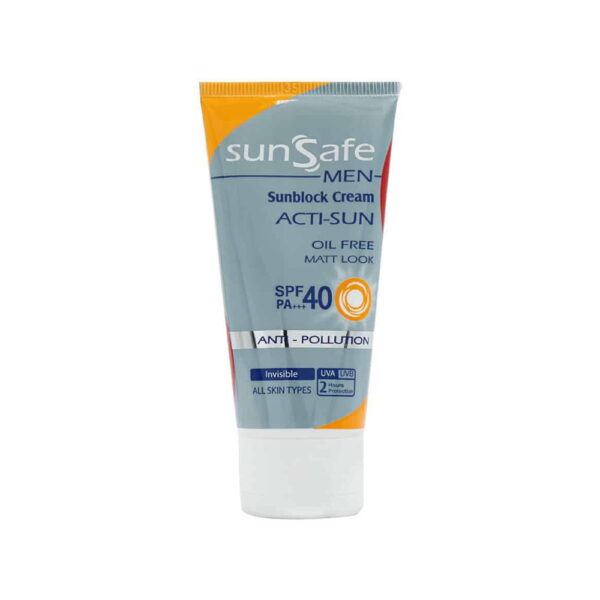 کرم ضد آفتاب فاقد چربی spf40 آقایان سان سیف